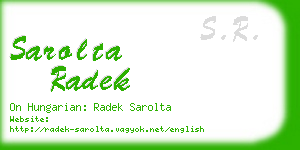 sarolta radek business card